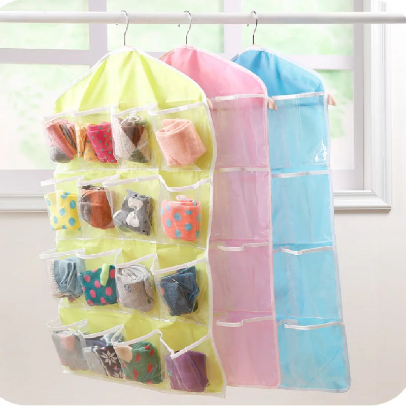 12/24 Pockets Shoes Organizer Rack Hanging Organizers Space Saver Hanging Over The Door Behind Closet Organizer Storage Hanger