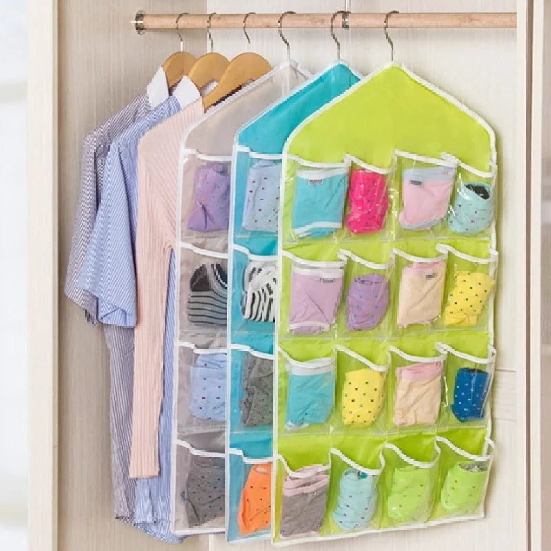 12/24 Pockets Shoes Organizer Rack Hanging Organizers Space Saver Hanging Over The Door Behind Closet Organizer Storage Hanger