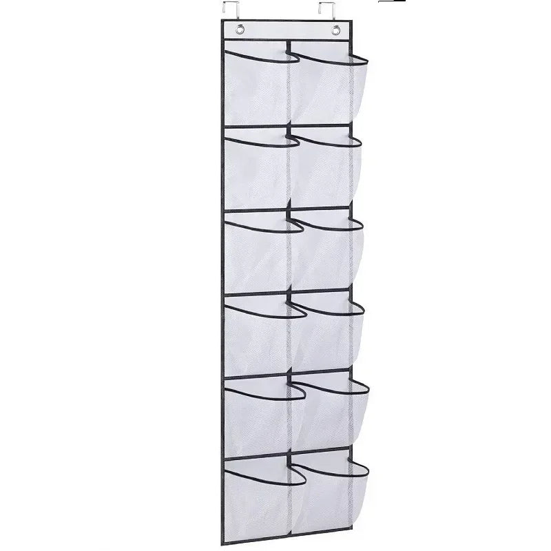 Over The Door Shoe Rack With 24 Large Mesh Pockets Hanging Shoe Organizer For Closet Hanging Shoe Rack Holder Hanger